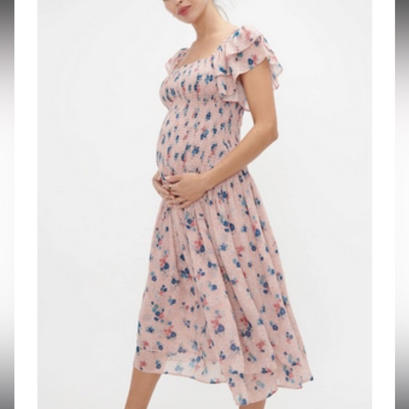 Hatch Maternity Smocked Floral Dress Size XS  In Spring Floral Bloom NWT - Picture 6 of 15